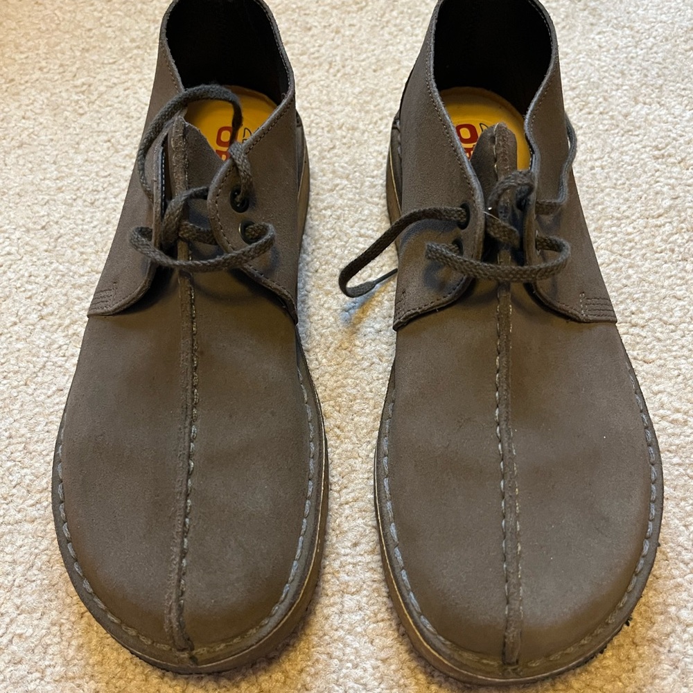 Clarks Dark Brown Desert Trek Flint Suede Chukka Boots 8.5 M